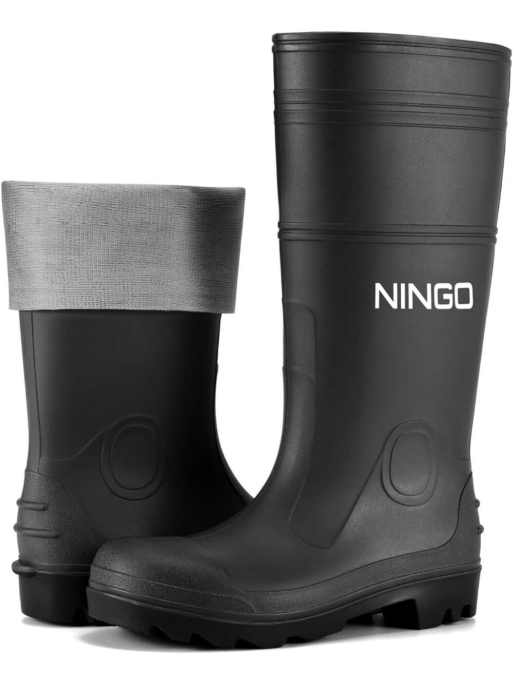 Men's Waterproof Steel Toe Rain Boots | Slip-Resistant Rubber Fishing